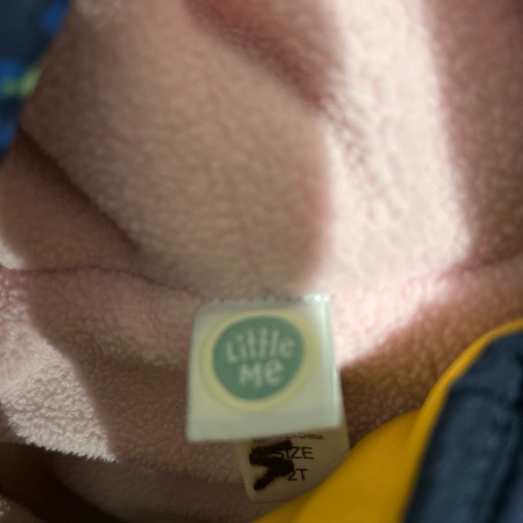 Toddler Girls Floral Hooded Coat with Pink Lining - 2T - Picture 5 of 5